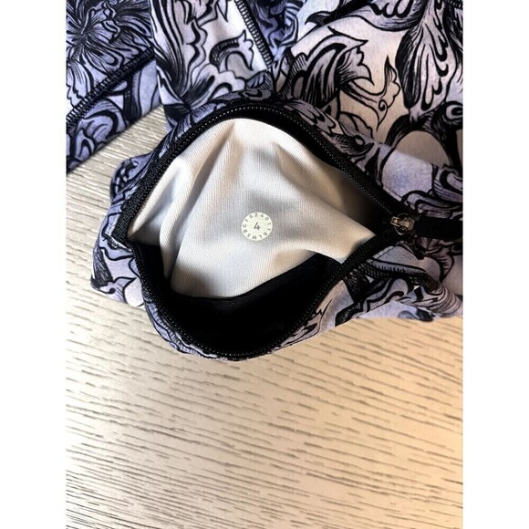 Lululemon Women 28” Speed Up Run Tights Luxtreme LW5BC7S HANB Blue Print Size 4 - Picture 4 of 4